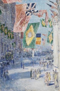 Avenue of the Allies: Brazil, Belgium by Childe Frederick Hassam