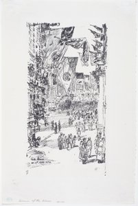 Avenue of the Allies, City Street (5th Ave) by Childe Frederick Hassam