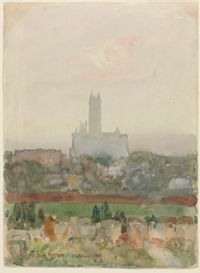 Canterbury Cathedral by Childe Frederick Hassam