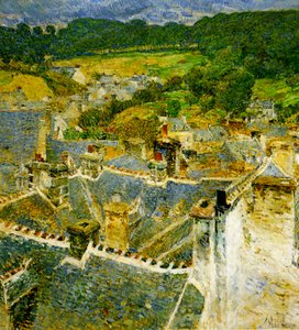 Rooftops, Pont-Aven, Brittany by Childe Frederick Hassam