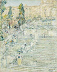 The Spanish Stairs, Rome by Childe Frederick Hassam