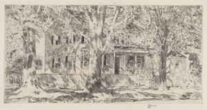 House on the Main Street, Easthampton by Childe Hassam