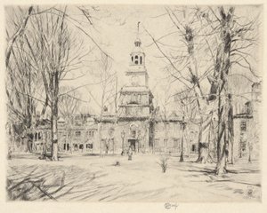 Independence Hall, Philadelphia, 1926 by Childe Hassam