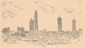 New York Sky Line, Dark Buildings