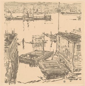 North River by Childe Hassam