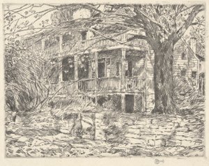Old House, Cos Cob, 1915 by Childe Hassam