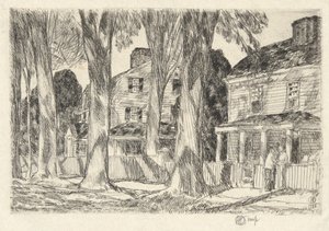 Sunlight Village Street, 1925 by Childe Hassam