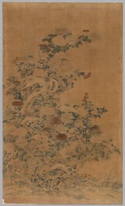 Kesi Panel: Rocks and Chrysanthemums by China, Qing dynasty