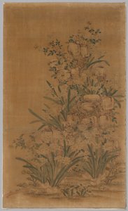 Kesi Panel: Rocks and Narcissus by China, Qing dynasty