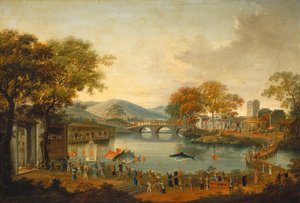 Procession by a Lake by Chinese Qing Dynasty