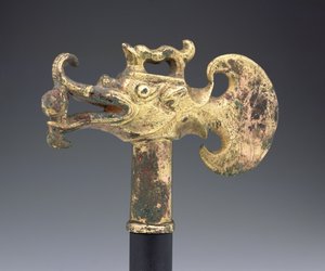 Axe head in the form of a dragon fish, Tang dynasty