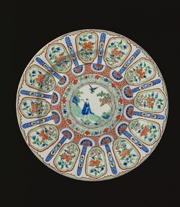 Charger depicting the Immortal Tang Poet Li Bai, Kangxi Period, c.1690