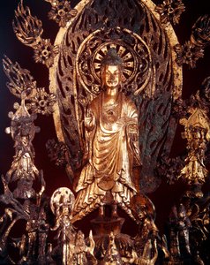 Detail (altarpiece dedicated to Buddha Maitreya) by Chinese School