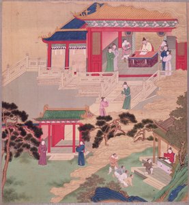 Emperor Tai Tsung (r.762-779) Reading a Medical Tome, from a History of Chinese Emperors by Chinese School