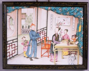Imperial Canton panel, Qianlong period, 1736-95 by Chinese School