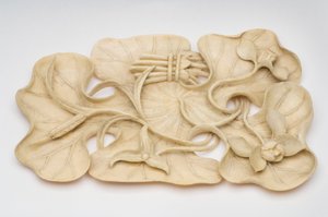 Lotus flower brush rest by Chinese School