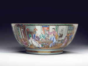 Rare and Massive Punchbowl, c.1775 by Chinese School