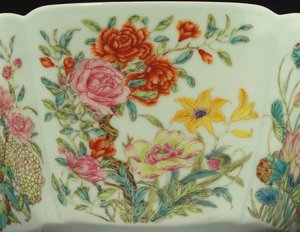 Roses, Pomegranates and Yellow Day Lilies by Chinese School