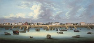 View of the Bund at Shanghai, c.1855 by Chinese School