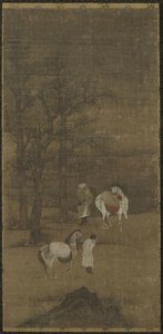 Winter Landscape with Horses and Grooms, Ming or Qing Dynasty