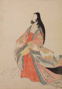 Court Lady, Plate from Album: Thirty-Six Female Poets / Nishiki-zuri onna sanju rokkasen e-zukushi