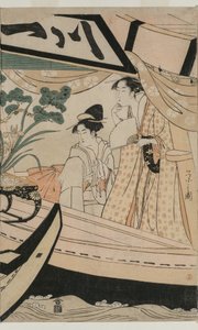 Party on the Pleasure Boat Kawaichimaru by Chobunsai Eishi