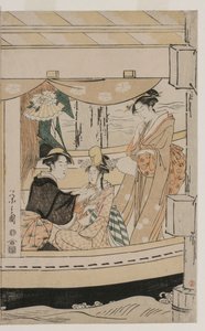 Party on the Pleasure Boat Kawaichimaru by Chobunsai Eishi