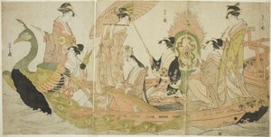 The Peacock Boat by Chobunsai Eishi
