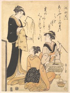 The Willow Shell, from an Untitled Set of Beauty Prints on the Theme of Shells by Chobunsai Eishi