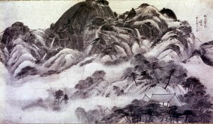 Mount Inwang. Prints by Chong Son (1676-1759). 18th century. Jai Hyang John Collection by Chong Son