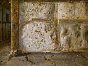 Lime-Whitened and Half-Timbered Wall