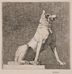 A Seated Dog After an Antique at Charlottenborg