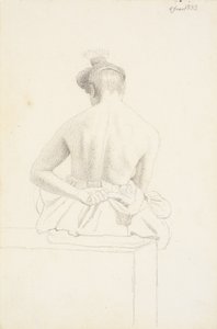 Seated Female Model Seen from Behind