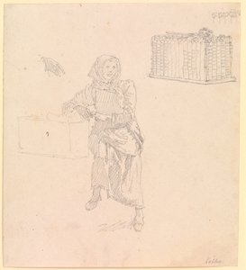 Skovshoved Woman, Seated by Christen Købke