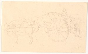 Two-Wheeled Cart with Team