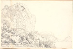 View of the Coast near Marina Piccola on Capri by Christen Købke