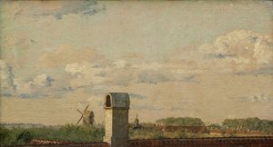 View from a Window in Toldbodvej Looking Towards the Citadel in Copenhagen (c.1833) by Christen Schjellerup Købke