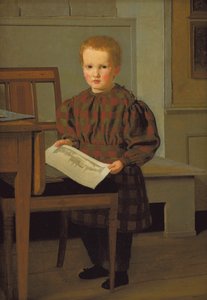 Eckersberg’s Son, Julius, in his Father’s Studio in Charlottenborg by Christen Schjellerup Kobke