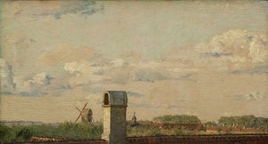 View from a Window in Toldbodvej Looking towards the Citadel in Copenhagen by Christen Schjellerup Kobke