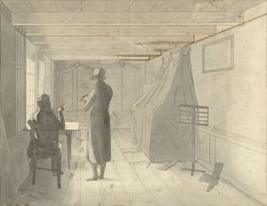 Interior with Two Men Including a Draftsman