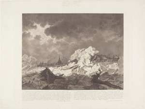 View of the Ice Drift and Dike Breach at Vuuren near Gorcum on February 22, 1799