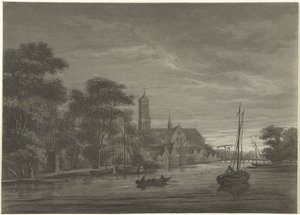 Night Landscape with View of a Village