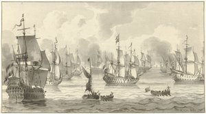 Seascape with War Fleet