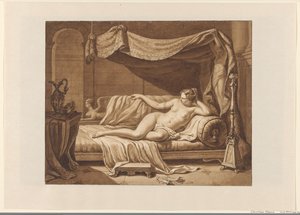 Female Nude in a Classicist Interior by Christiaan Kramm