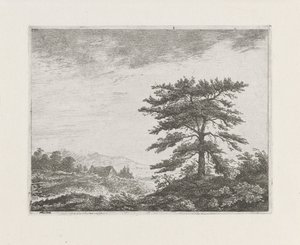 Tree in a Heath Landscape by Christiaan Wilhelmus Moorrees
