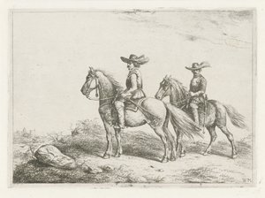 Two Riders on Reconnaissance by Christiaan Wilhelmus Moorrees