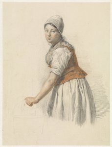 Standing Woman with Bucket, Facing Left by Christiaan van Geelen jr.