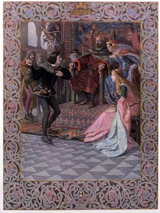 Hamlet Before King Claudius, Queen Gertrude and Ophelia, Scene from 