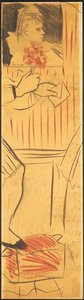 Triptych (drawing of a lovers