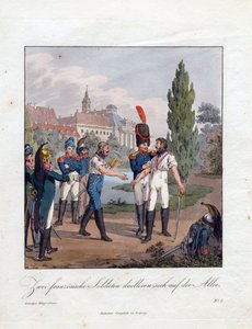 The Duel of Two French Soldiers